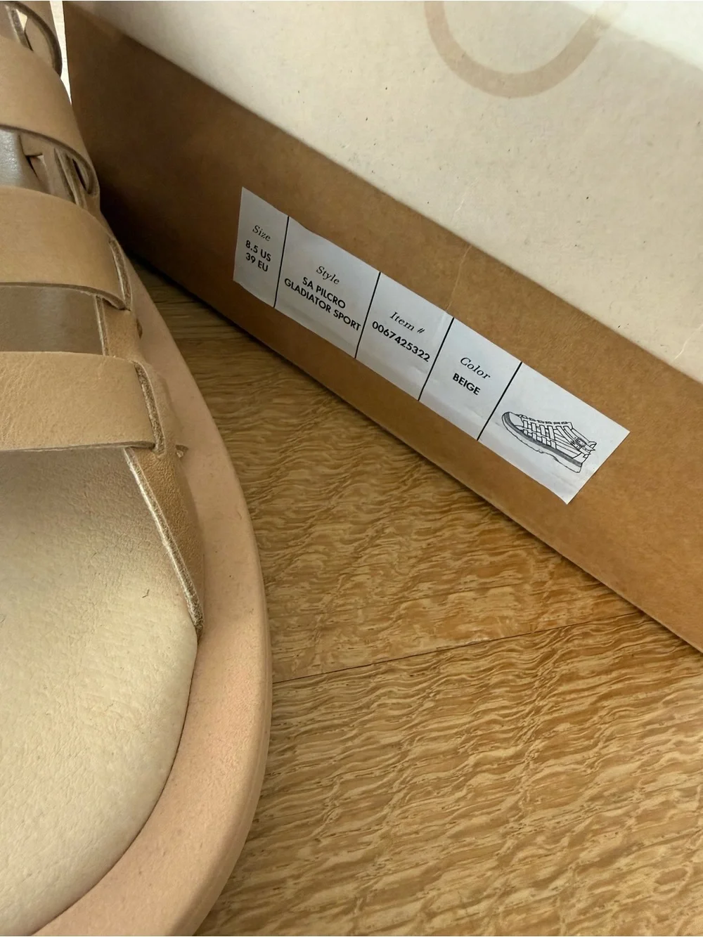 Pilcro Anthropologie Beige Strappy Gladiator Platform Sandals NWT